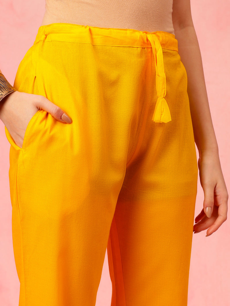 EthniFlair Phulkari Printed Kurta With Pyjamas & Dupatta