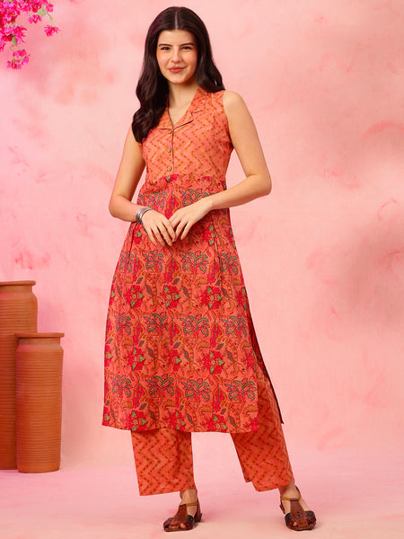 EthniFlair Printed Kurta with Trousers