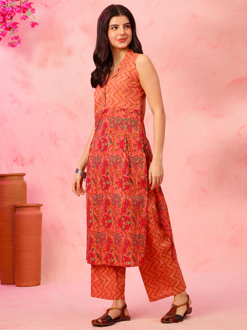 EthniFlair Printed Kurta with Trousers
