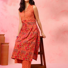 EthniFlair Printed Kurta with Trousers