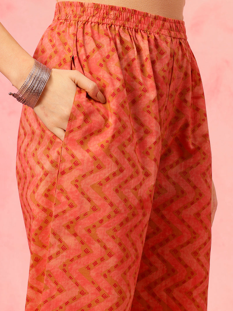 EthniFlair Printed Kurta with Trousers