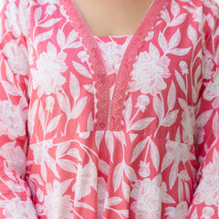 EthniFlair Floral Printed Empire Kurta with Pyjamas & Dupatta