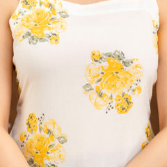 EthniFlair Floral Printed Straight Kurti
