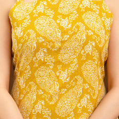 EthniFlair Paisley Printed Shoulder Straps Straight Kurta