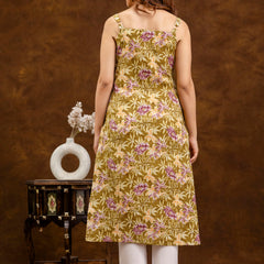 EthniFlair Paisley Printed Square Neck Kurti