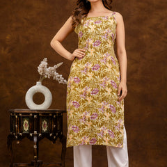 EthniFlair Paisley Printed Square Neck Kurti
