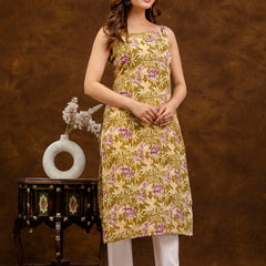 EthniFlair Paisley Printed Square Neck Kurti