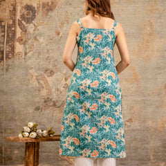 EthniFlair Paisley Printed Square Neck Kurti