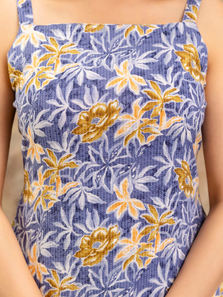 EthniFlair Paisley Printed Square Neck Kurti