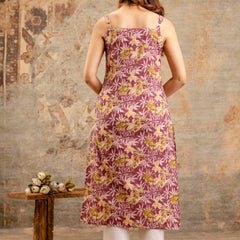 EthniFlair Paisley Printed Square Neck Kurti