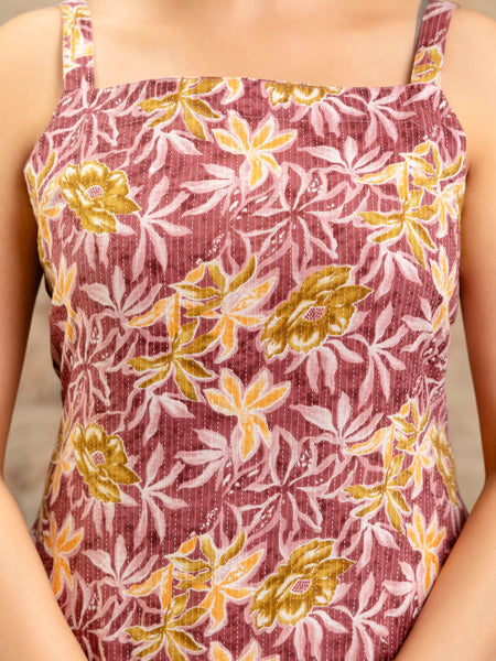 EthniFlair Paisley Printed Square Neck Kurti