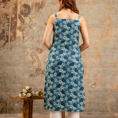 EthniFlair Paisley Printed Square Neck Kurti