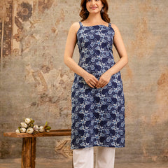 EthniFlair Paisley Printed Square Neck Kurti
