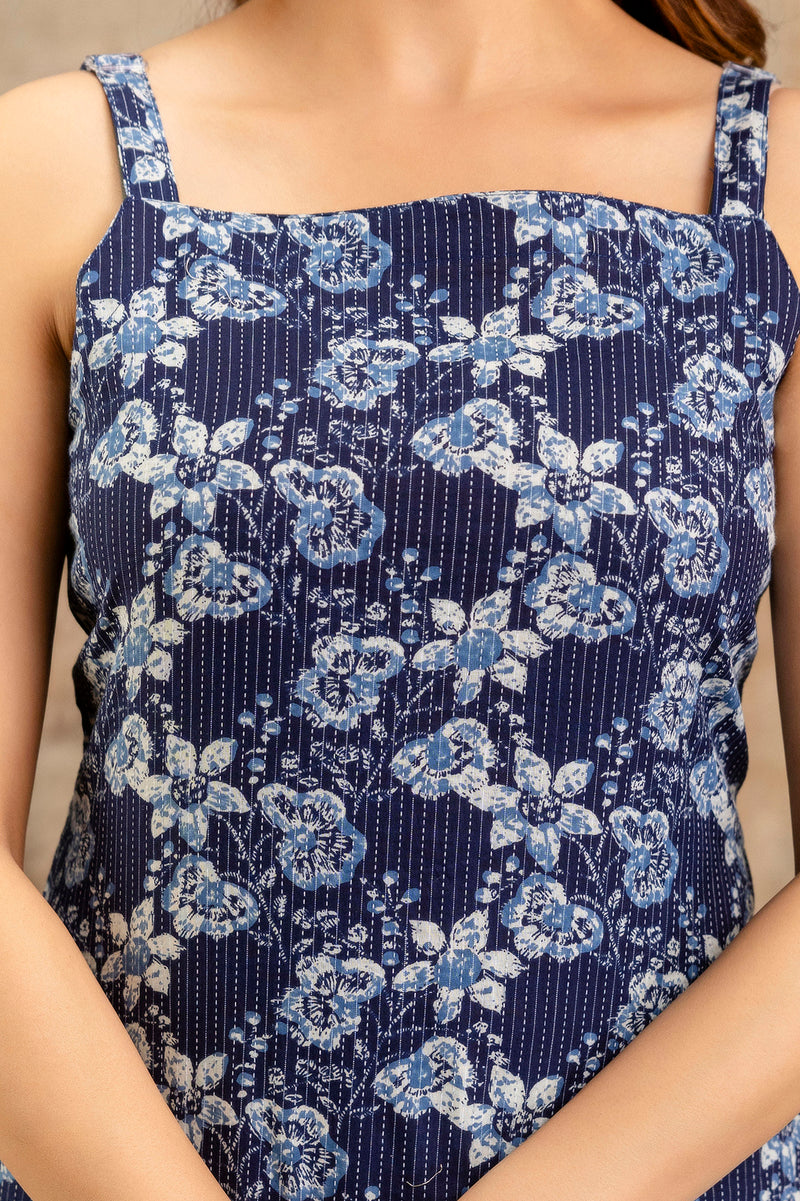 EthniFlair Paisley Printed Square Neck Kurti