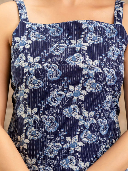 EthniFlair Paisley Printed Square Neck Kurti