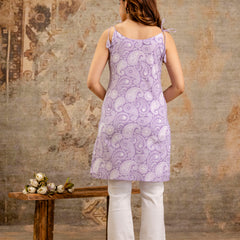 EthniFlair Paisley Printed Square Neck Kurti