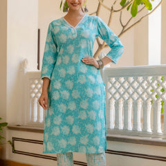EthniFlair Floral Printed Kurta with Pyjamas & Dupatta