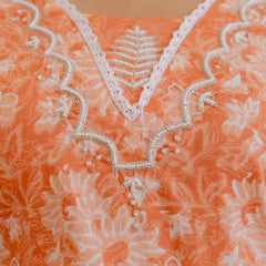 EthniFlair Floral Printed Thread Work Kurta with Patiala & Dupatta