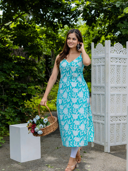 EthniFlair Floral Printed Kurta