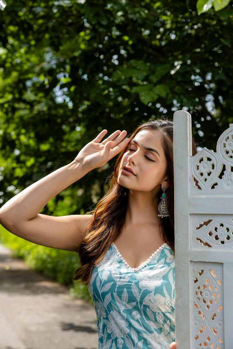 EthniFlair Floral Printed Kurta