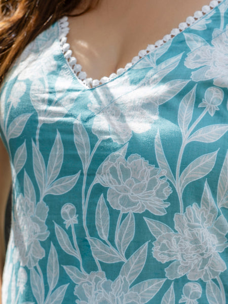 EthniFlair Floral Printed Kurta