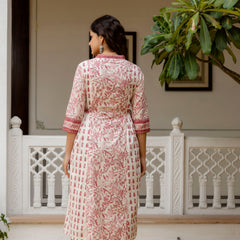 EthniFlair Ethnic Motifs Printed Empire Aari Work Kurta with Patiala & Dupatta