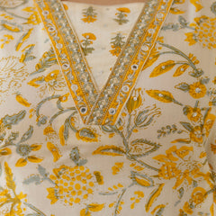 EthniFlair Ethnic Motifs Printed Empire Aari Work Kurta with Patiala & Dupatta