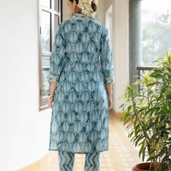 EthniFlair Embroidered Thread Work Kurta with Patiala & Dupatta