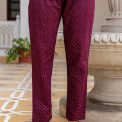 EthniFlair Floral Printed V-Neck Straight Kurta With Trousers And Dupatta
