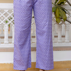 EthniFlair Floral Printed Thread Work Anarkali Kurta With Trousers And Dupatta