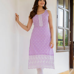 EthniFlair Ethnic Motifs Printed Sequinned Floral Kurta