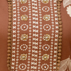 Cotton Aari work Kurta with Palazzo & Dupatta
