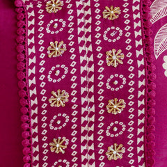 Cotton Aari work Kurta with Palazzo & Dupatta