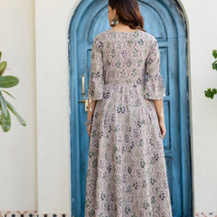 Women Cotton Anarkali Kurta with Dupatta