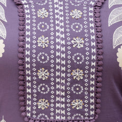 Cotton Aari work Kurta with Palazzo & Dupatta