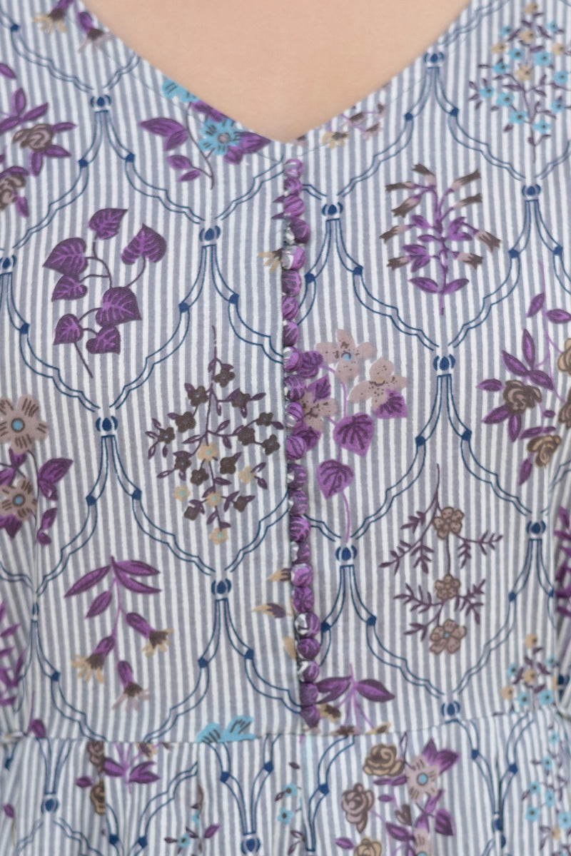 Women Cotton Anarkali Kurta with Dupatta