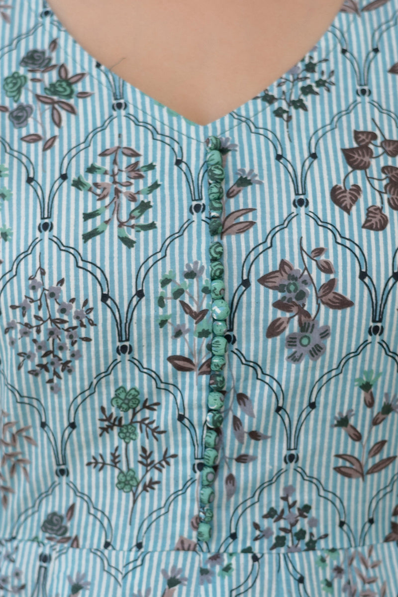 Women Cotton Anarkali Kurta with Dupatta