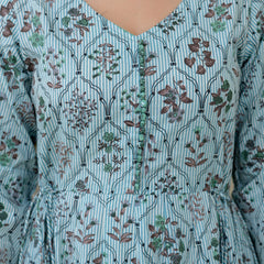 Women Cotton Anarkali Kurta with Dupatta