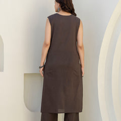 EthniFlair Solid Kurta with Pyjama & Dupatta