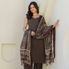 EthniFlair Solid Kurta with Pyjama & Dupatta