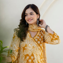 EthniFlair Floral Printed Kurta with Trousers & Dupatta