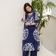 EthniFlair Floral Printed Kurta with Trousers & Dupatta