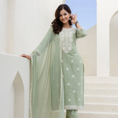 EthniFlair Ethnic Motifs Embroidered Thread Work Kurta Sets