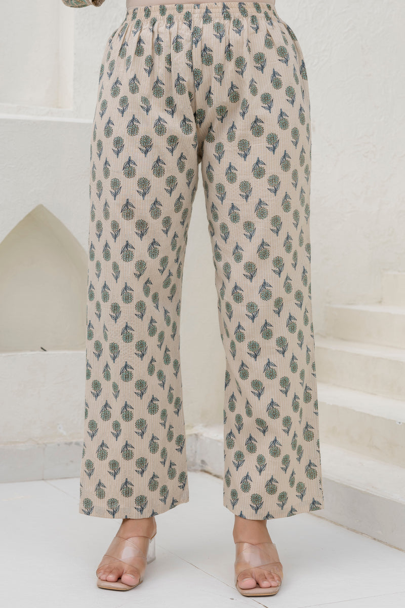 EthniFlair Floral Printed Kurta with Pyjama & Dupatta