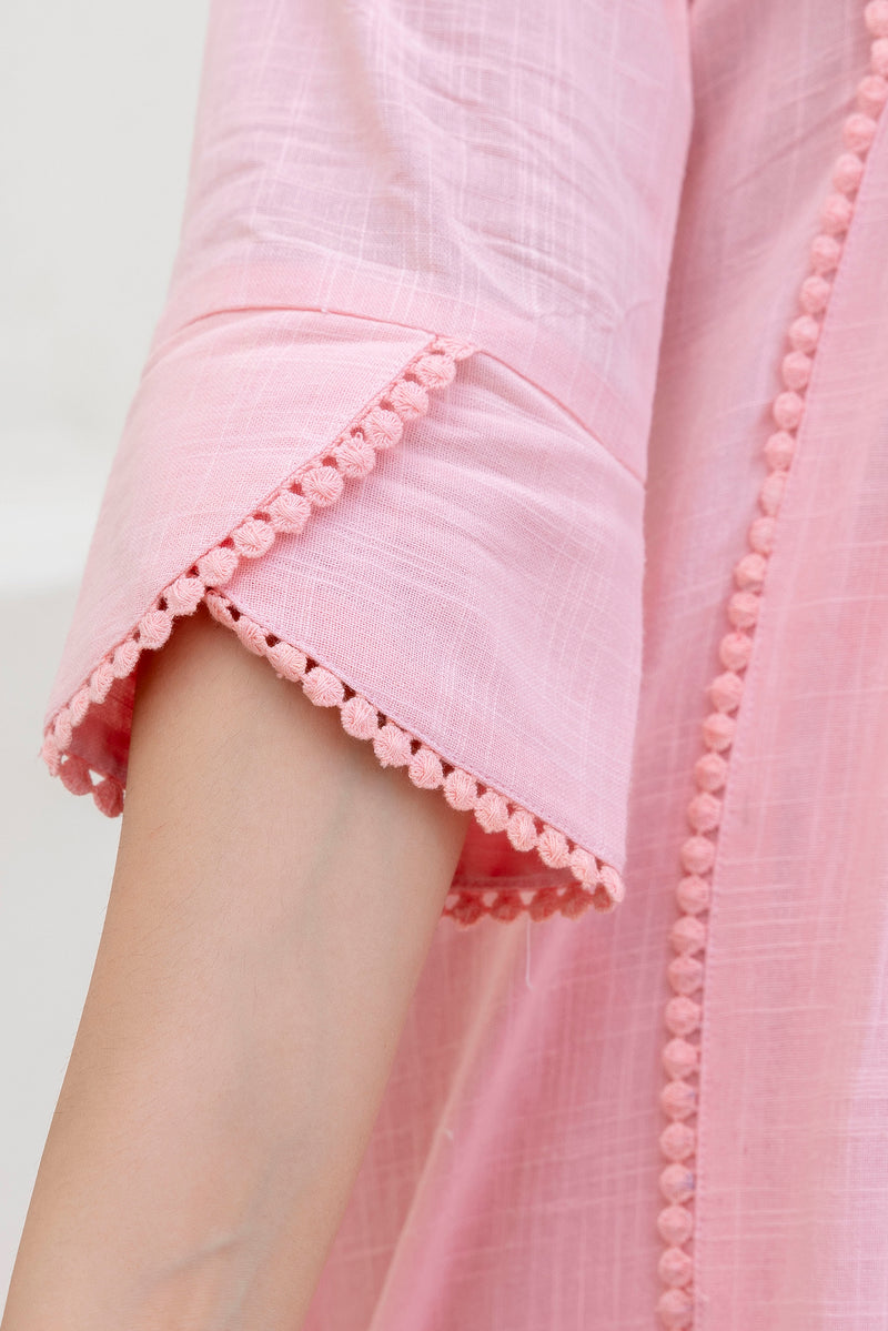 EthniFlair Yoke Design V-Neck Pleated Kurta With Trousers & Dupatta