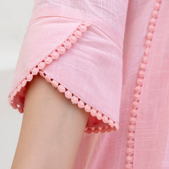 EthniFlair Yoke Design V-Neck Pleated Kurta With Trousers & Dupatta