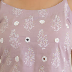 EthniFlair Floral Printed Shoulder Straps Kurta With Trousers & Dupatta