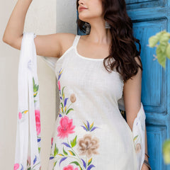 EthniFlair Floral Printed Kurta with Trousers & Dupatta