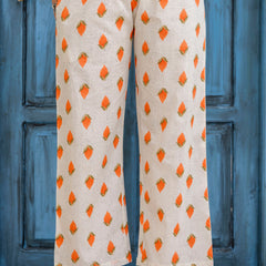 EthniFlair Floral Printed Mirror Work Straight Kurta With Trousers & Dupatta