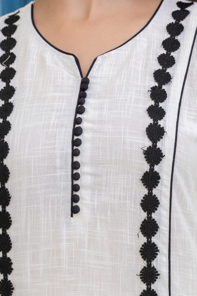 EthniFlair Woven Design Embroidered Kurta with Palazzos & Dupatta